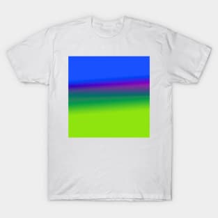 blue yellow pink colorful rainbow abstract design T-Shirt